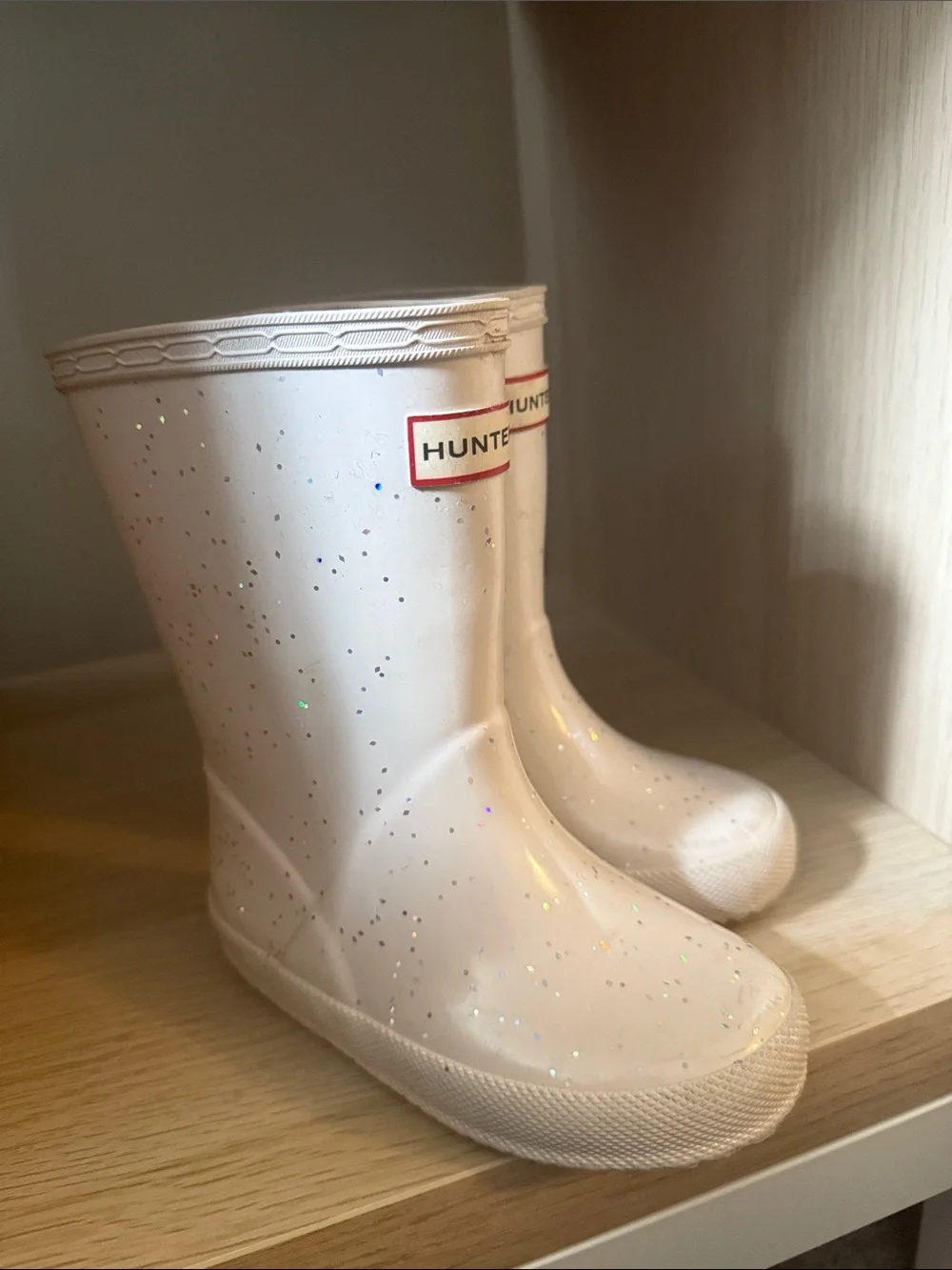 Hunter Kids Cream Rain & Snow Boots